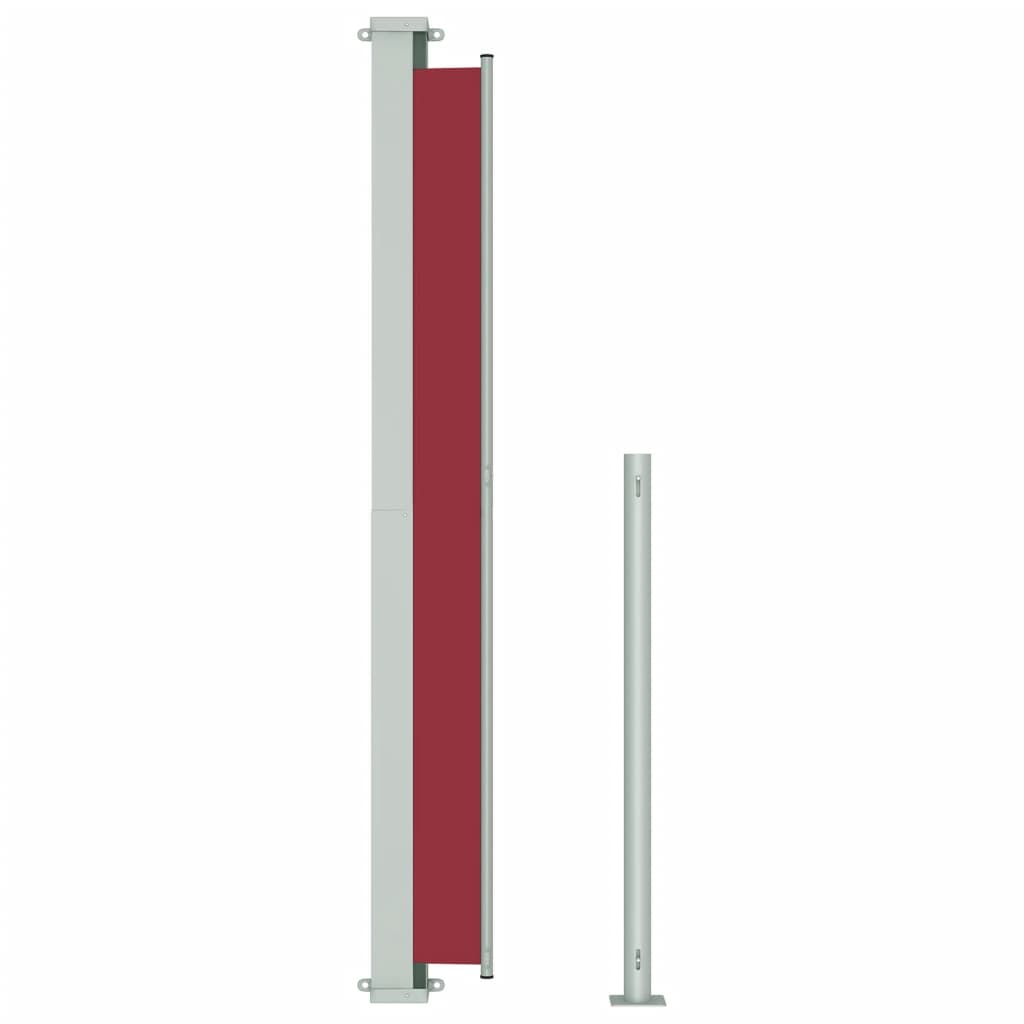 vidaXL Toldo lateral retráctil de jardín rojo 180x300 cm