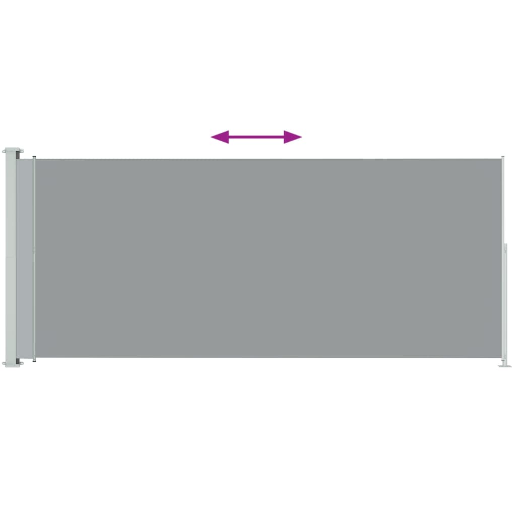 vidaXL Toldo lateral retráctil de jardín gris 180x500 cm