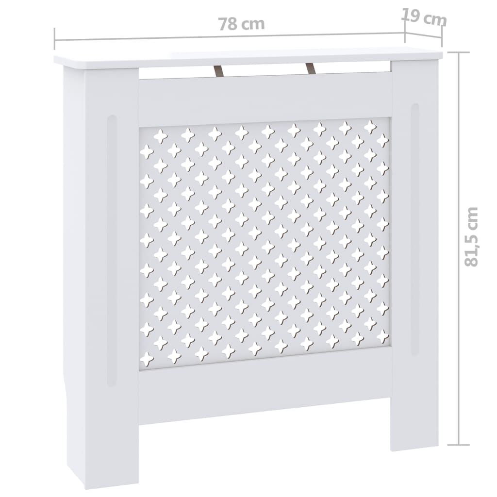 vidaXL Cubierta para radiador MDF blanco 78 cm