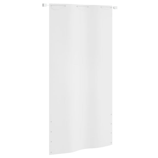 vidaXL Toldo pantalla para balcón tela oxford blanco 120x240 cm