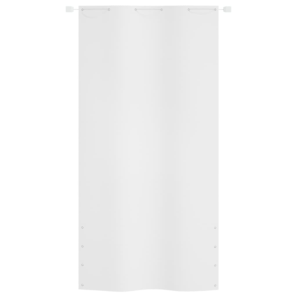 vidaXL Toldo pantalla para balcón tela oxford blanco 120x240 cm