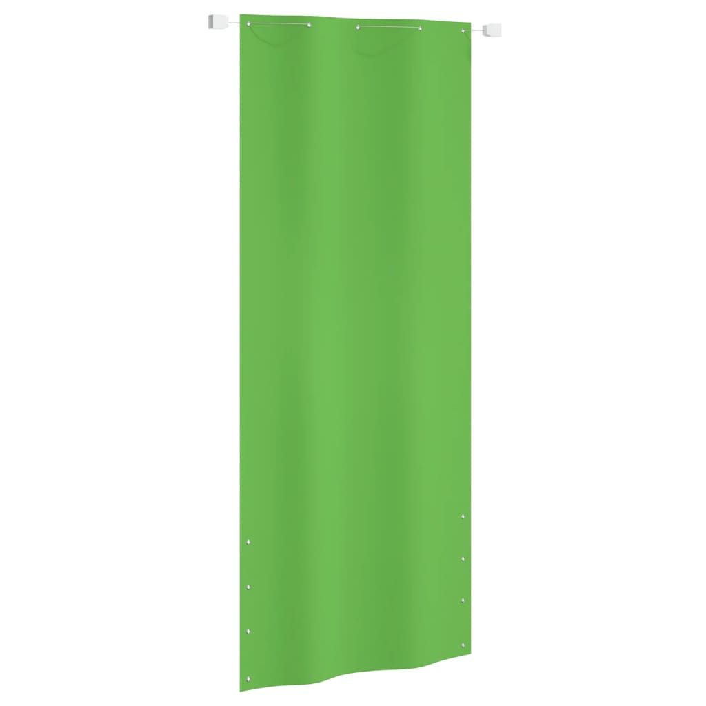 vidaXL Toldo pantalla para balcón tela oxford verde claro 100x240 cm