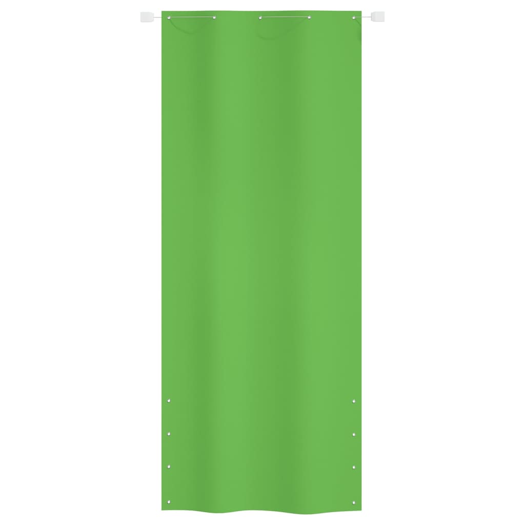 vidaXL Toldo pantalla para balcón tela oxford verde claro 100x240 cm