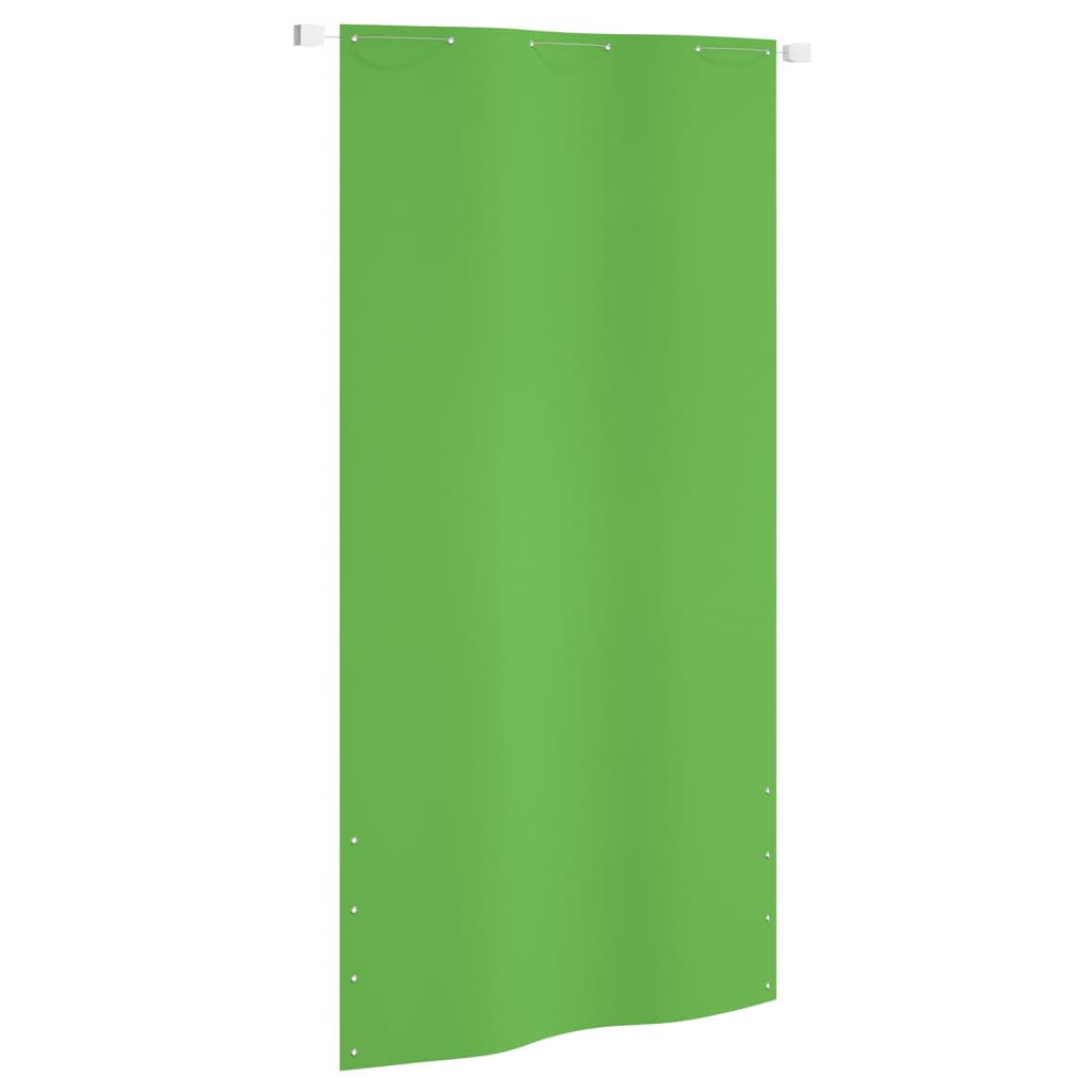 vidaXL Toldo pantalla para balcón tela oxford verde claro 120x240 cm