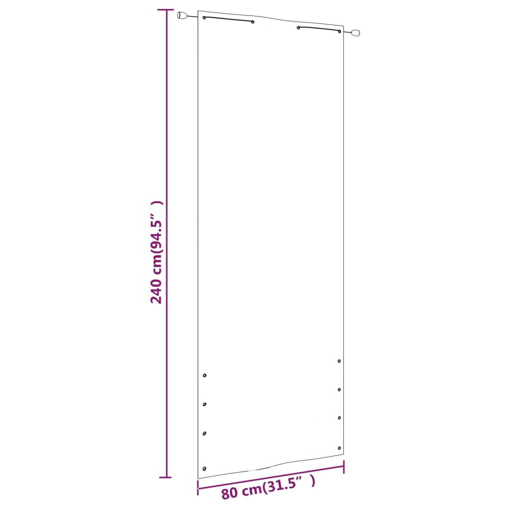 vidaXL Toldo pantalla para balcón de tela oxford terracota 80x240 cm