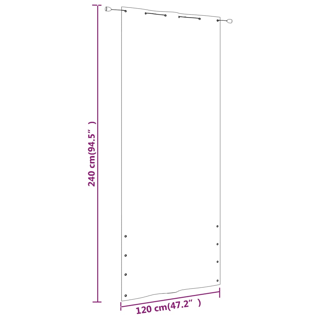 vidaXL Toldo pantalla para balcón de tela oxford terracota 120x240 cm