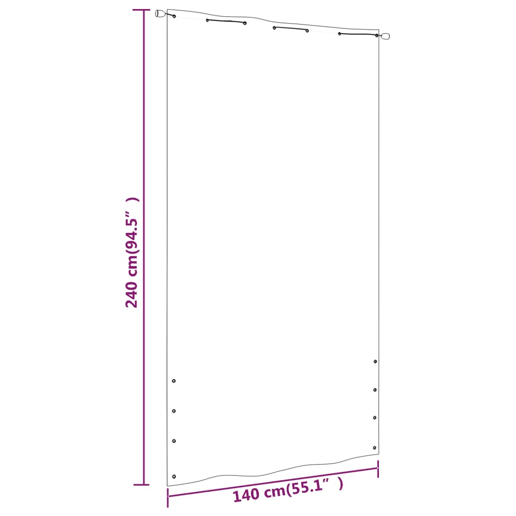 vidaXL Toldo pantalla para balcón de tela oxford terracota 140x240 cm