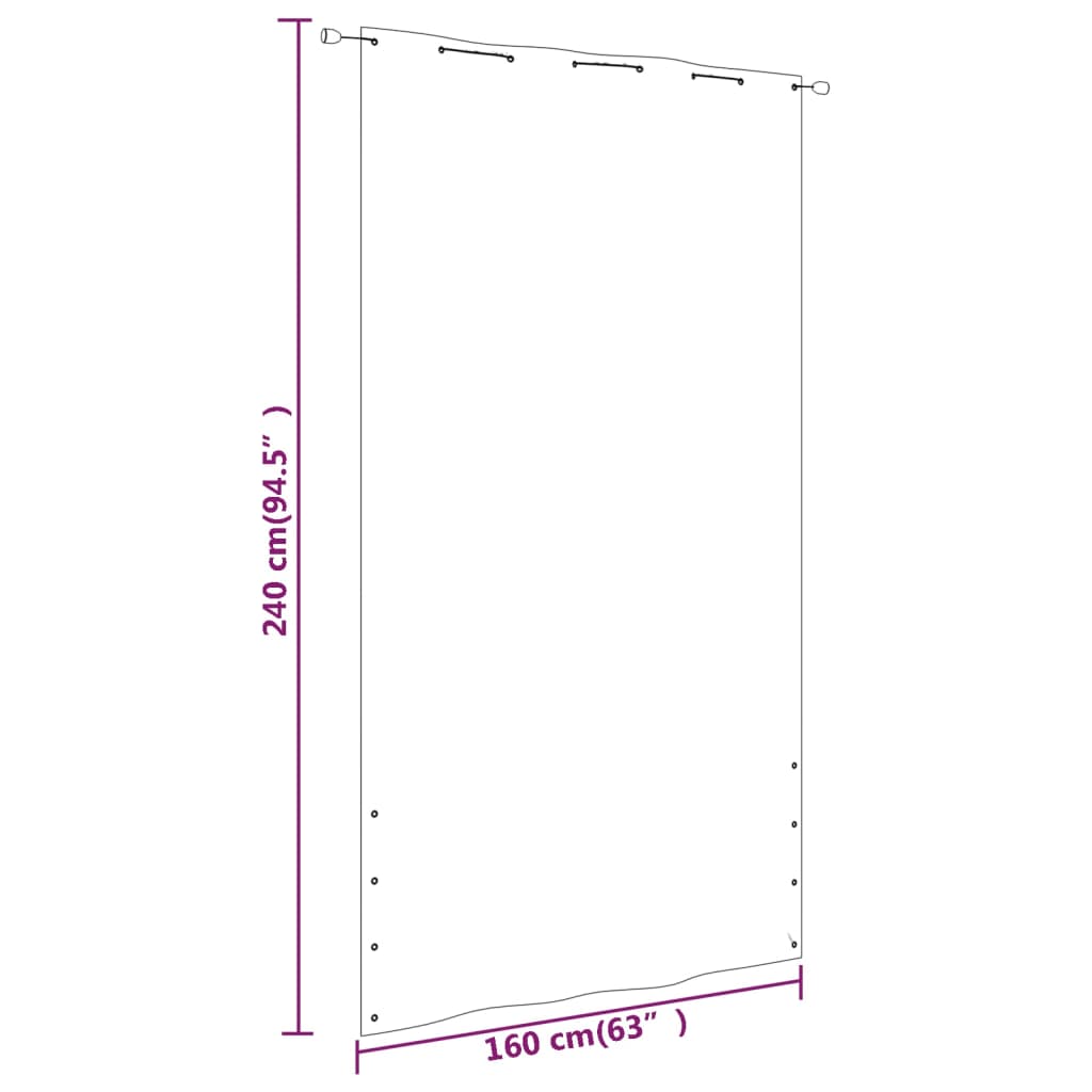 vidaXL Toldo pantalla para balcón de tela oxford terracota 160x240 cm