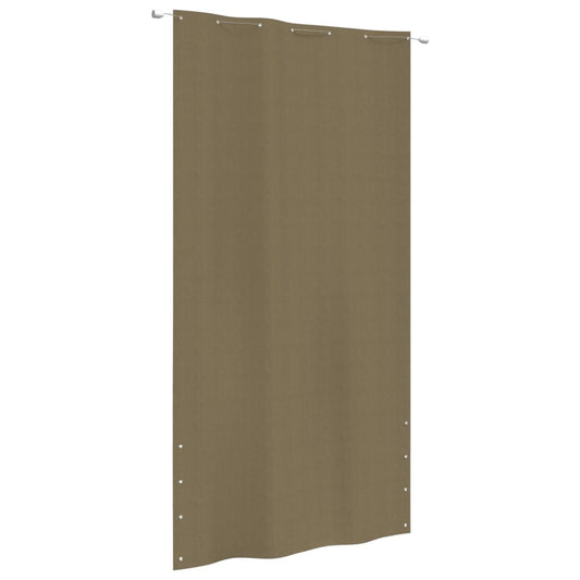 vidaXL Toldo pantalla para balcón de tela oxford gris taupe 140x240 cm