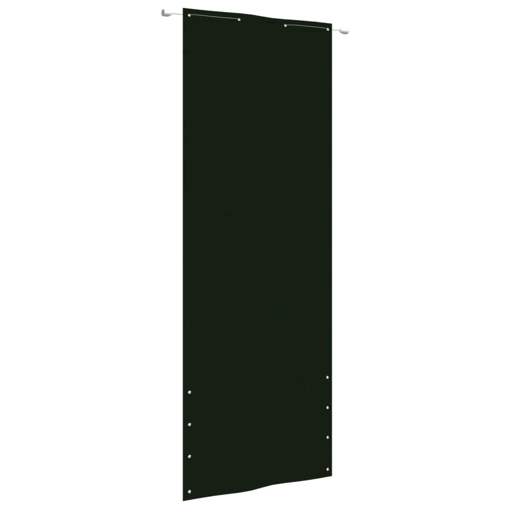 vidaXL Toldo pantalla para balcón tela oxford verde oscuro 80x240 cm