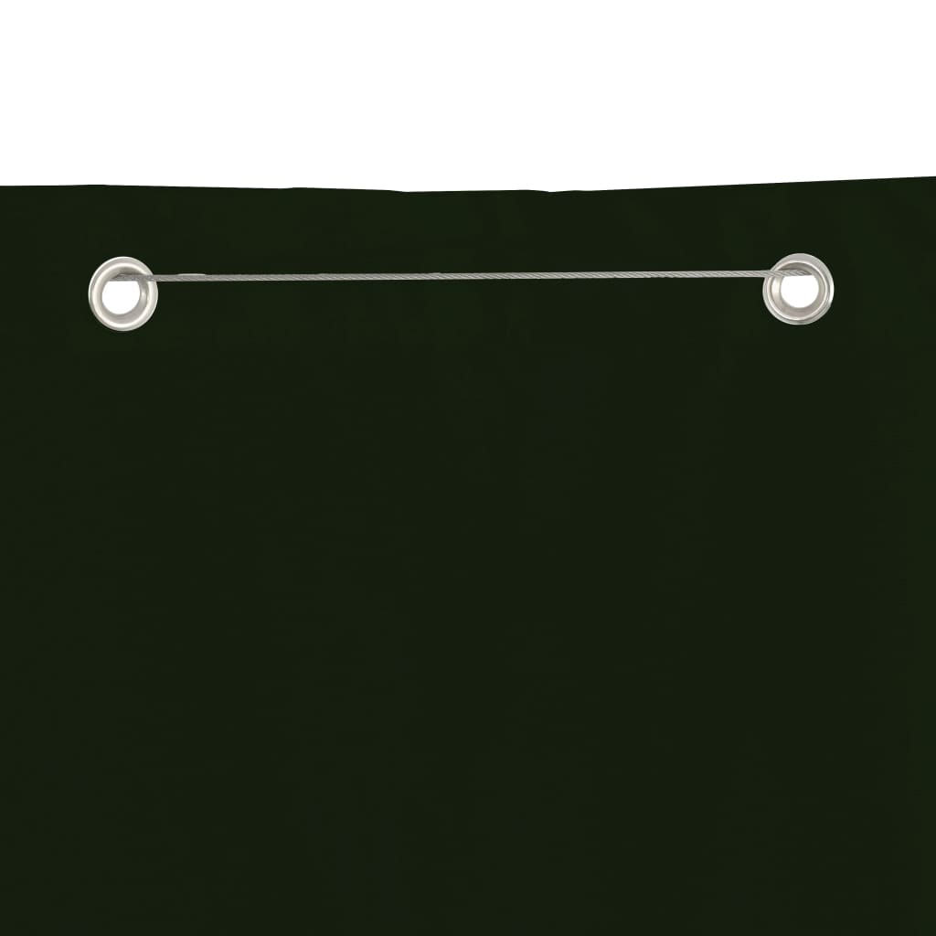 vidaXL Toldo pantalla para balcón tela oxford verde oscuro 80x240 cm