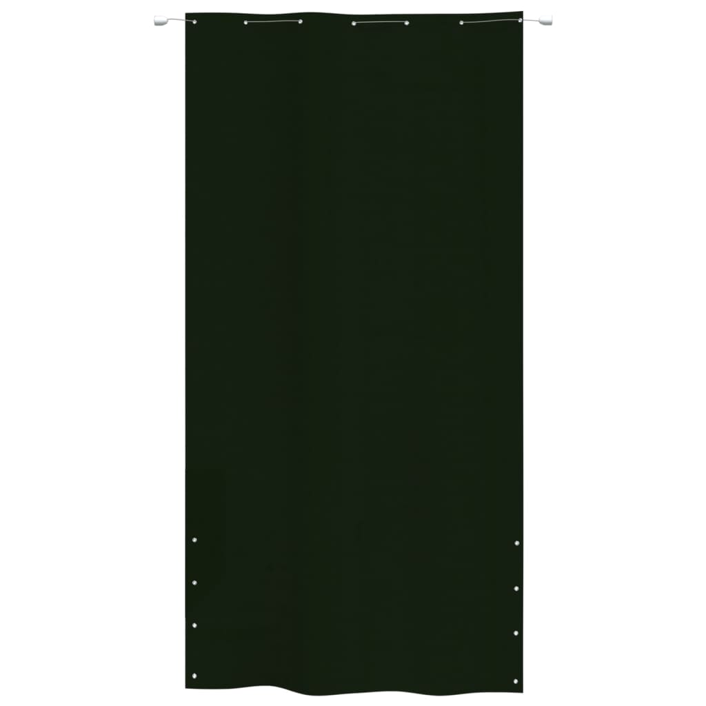 vidaXL Toldo pantalla para balcón tela oxford verde oscuro 140x240 cm