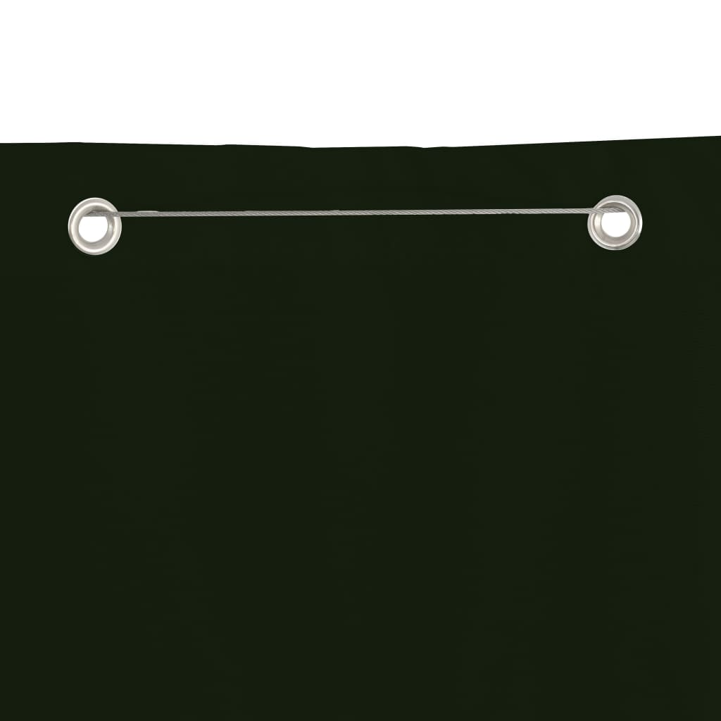 vidaXL Toldo pantalla para balcón tela oxford verde oscuro 140x240 cm