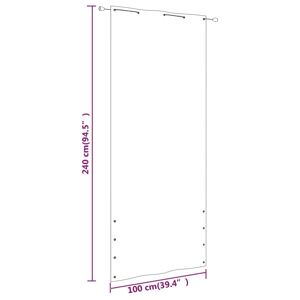 vidaXL Toldo para balcón de tela oxford azul 100x240 cm