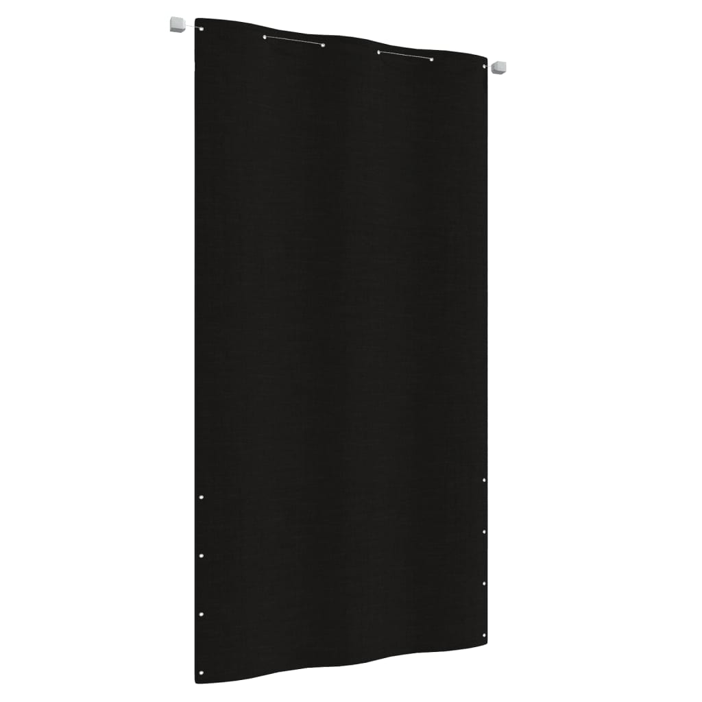 vidaXL Toldo pantalla para balcón de tela oxford negro 120x240 cm