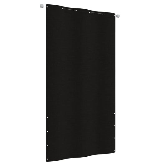 vidaXL Toldo pantalla para balcón de tela oxford negro 120x240 cm