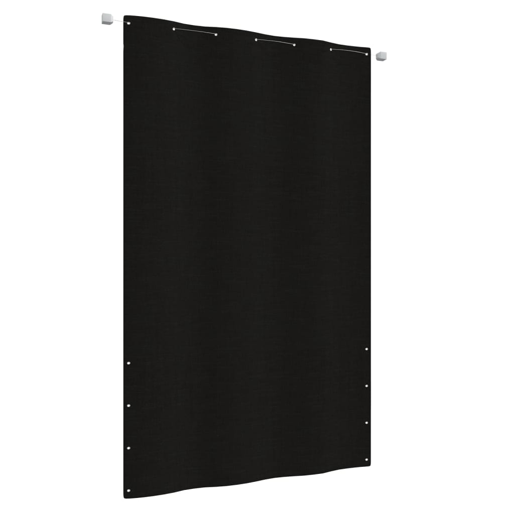 vidaXL Toldo pantalla para balcón de tela oxford negro 140x240 cm