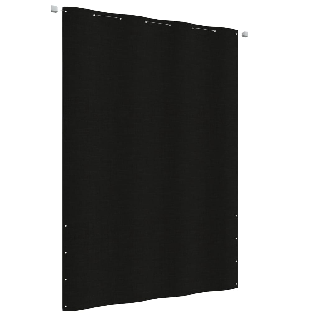 vidaXL Toldo pantalla para balcón de tela oxford negro 160x240 cm