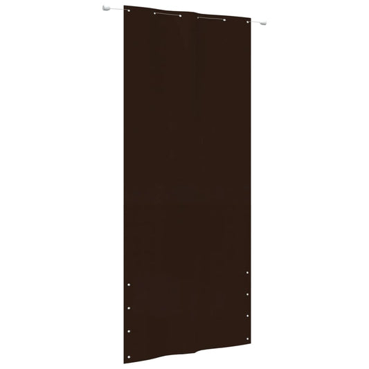 vidaXL Toldo pantalla para balcón tela oxford marrón 120x240 cm