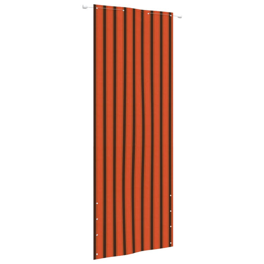 vidaXL Toldo pantalla para balcón tela oxford naranja marrón 80x240 cm