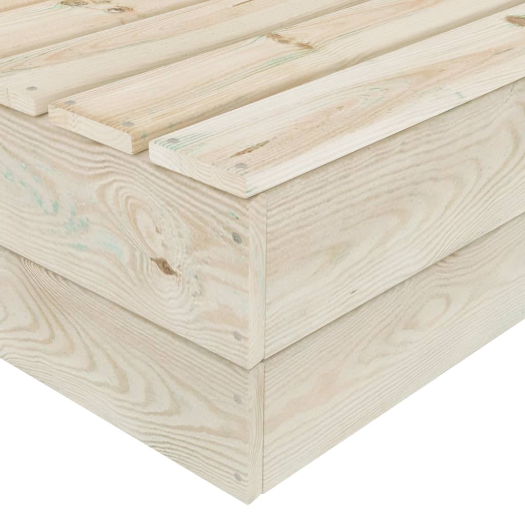 vidaXL Mesa de jardín de madera de abeto impregnada 60x60x30 cm
