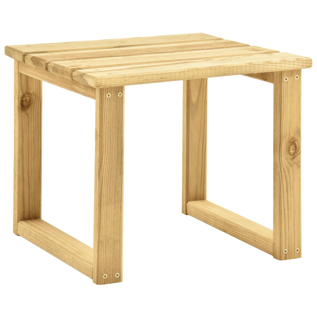 vidaXL Tumbona con mesa madera de madera de pino impregnada verde