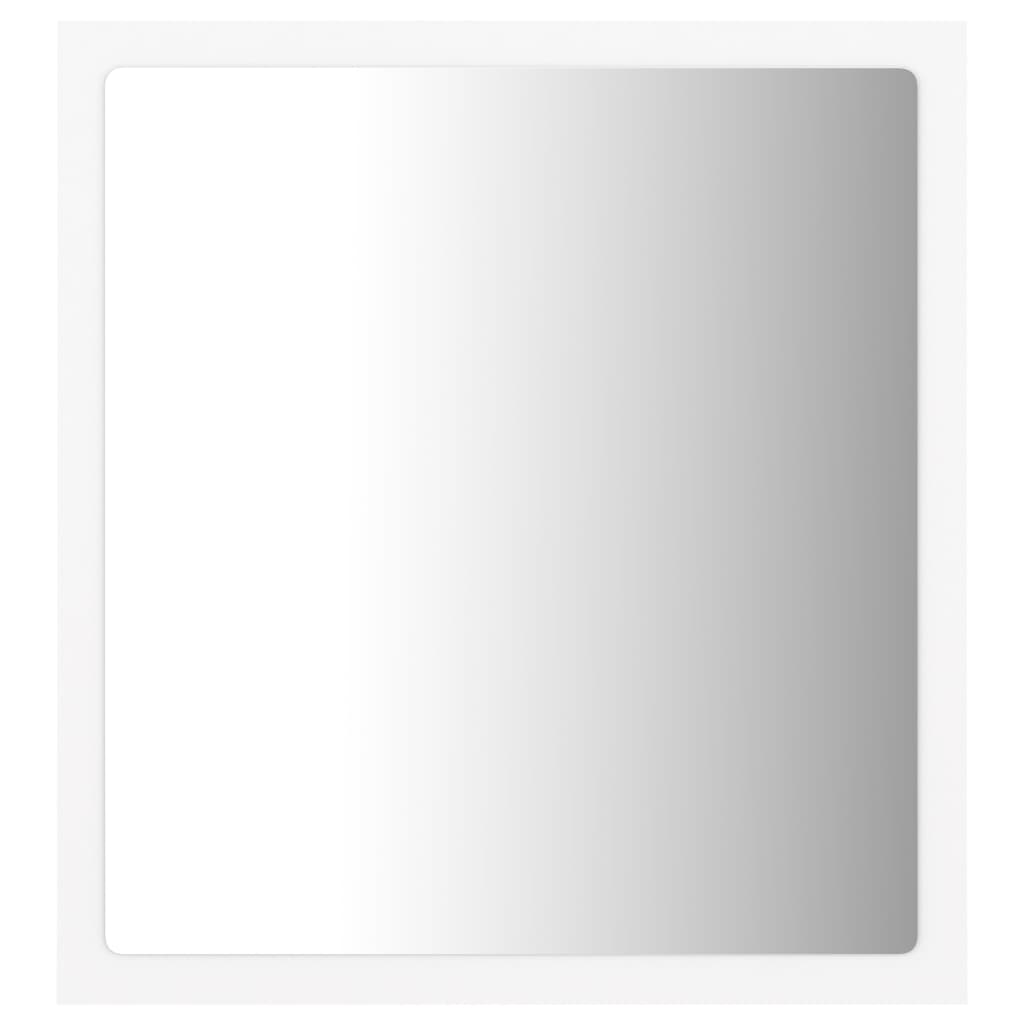 vidaXL Espejo de baño LED acrílico blanco 40x8,5x37 cm