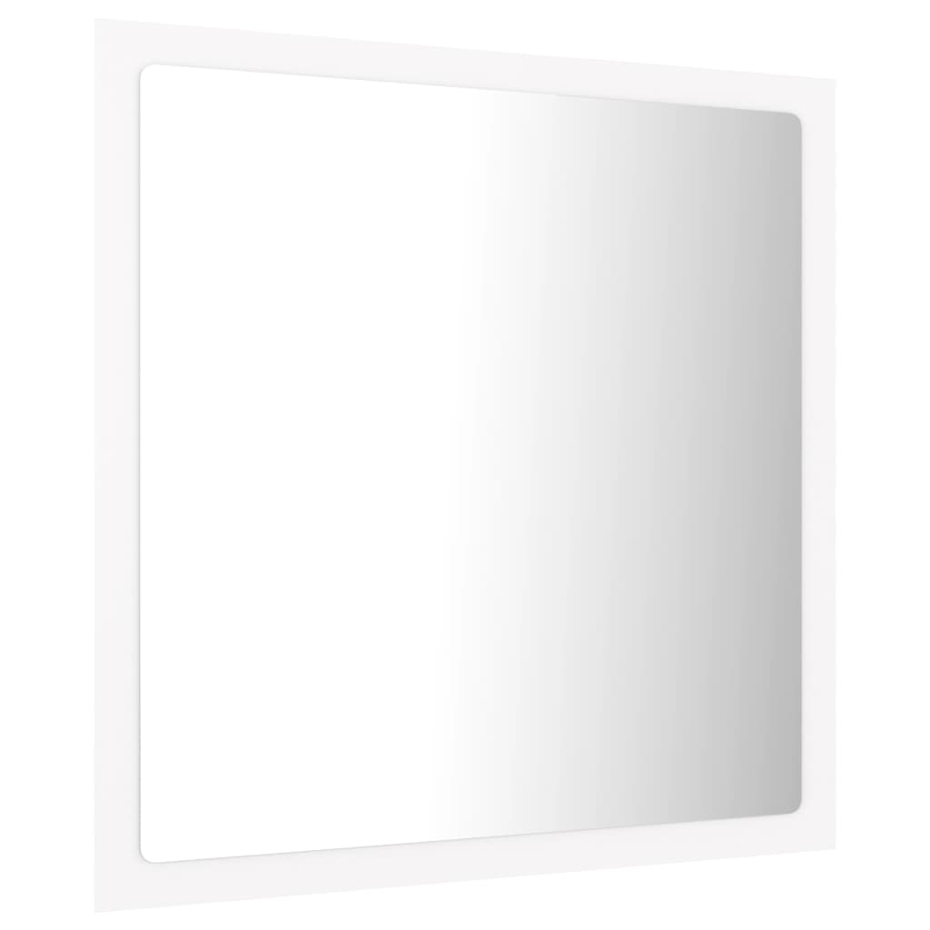 vidaXL Espejo de baño LED acrílico blanco 40x8,5x37 cm