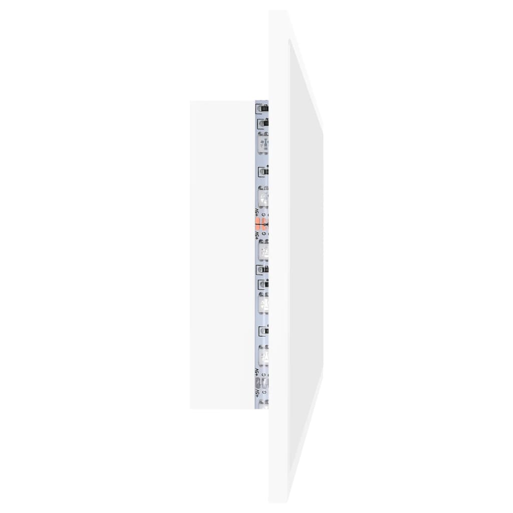 vidaXL Espejo de baño LED acrílico blanco 100x8,5x37 cm