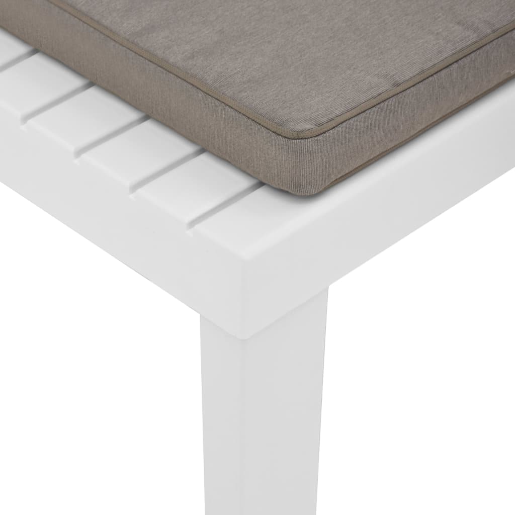 vidaXL Sillones de jardín con cojines 2 unidades plástico blanco