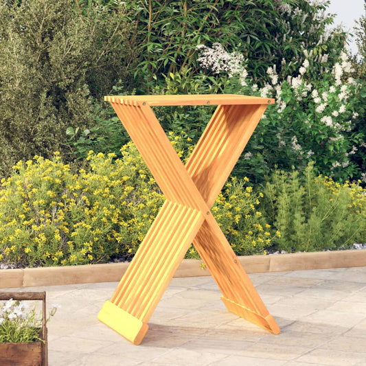 vidaXL Taburete plegable madera maciza de teca 40x32,5x70 cm