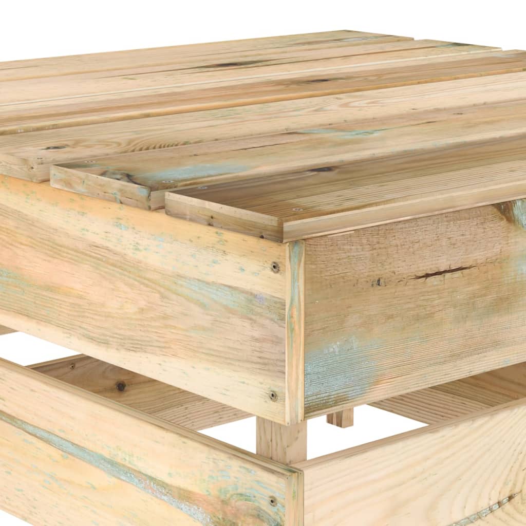vidaXL Mesa de palés para jardín de madera de pino impregnada