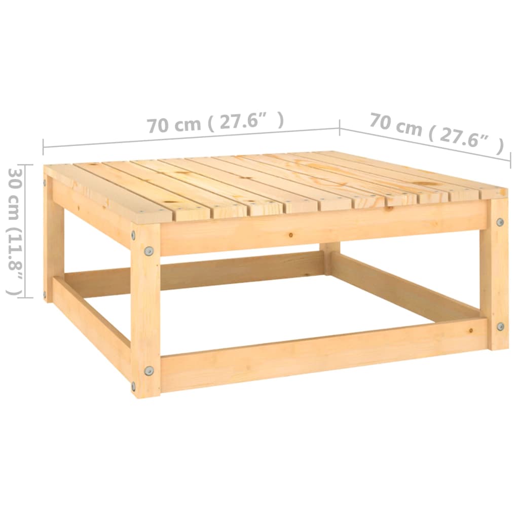 vidaXL Taburetes de jardín con cojines madera maciza de pino