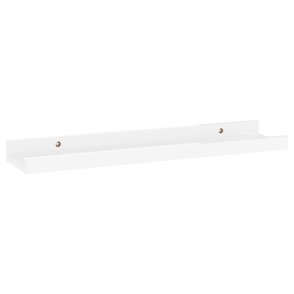 vidaXL Estantes de pared 4 unidades blanco brillo 40x9x3 cm