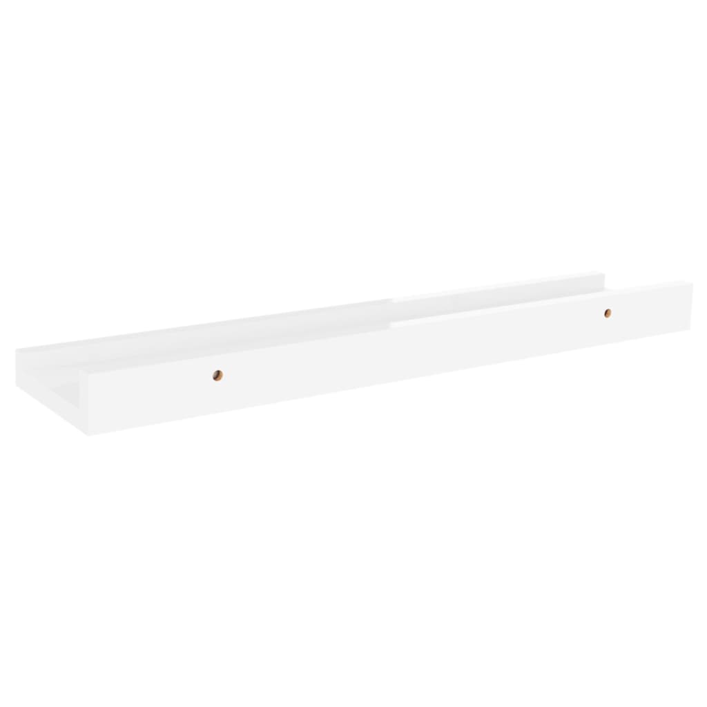 vidaXL Estantes de pared 4 unidades blanco brillo 40x9x3 cm