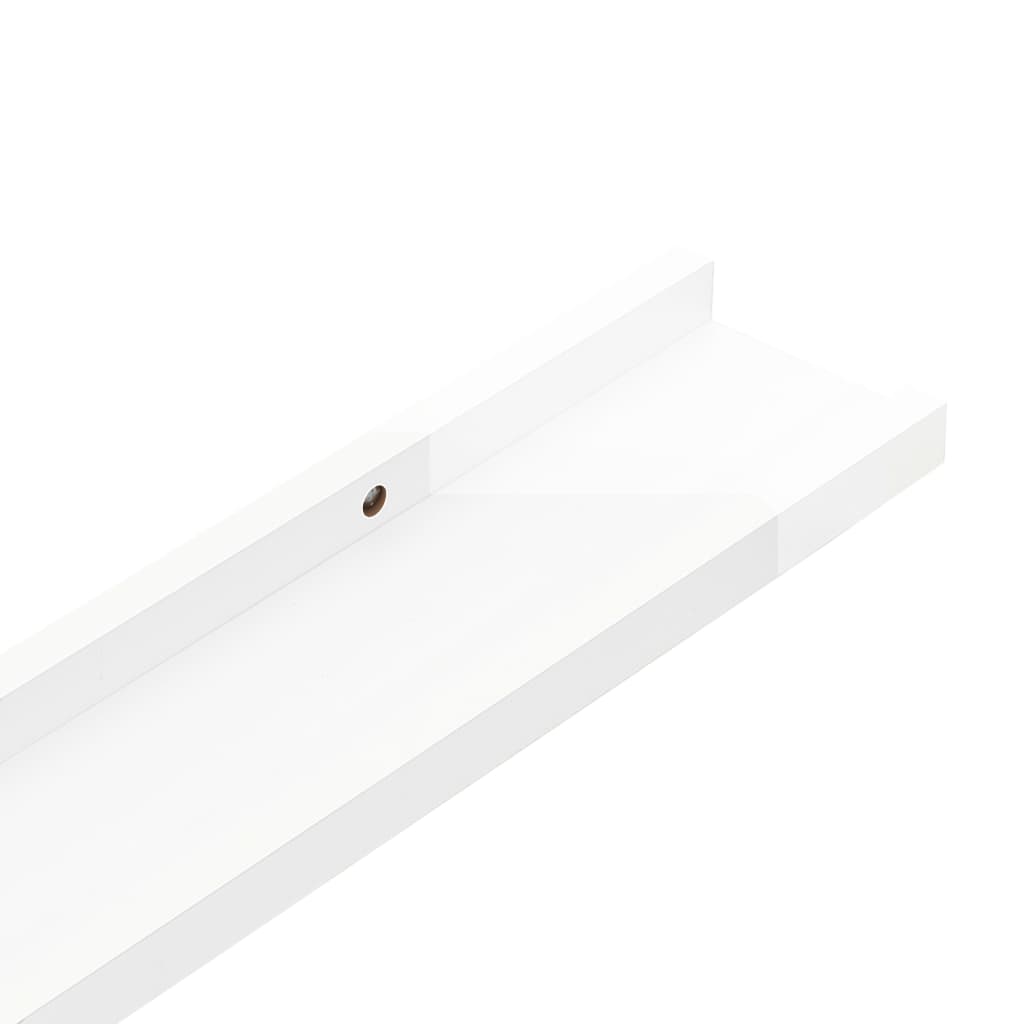 vidaXL Estantes de pared 4 unidades blanco brillo 40x9x3 cm