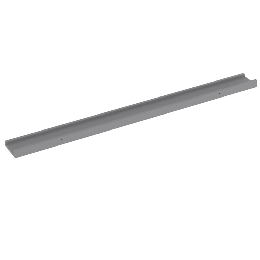 vidaXL Estantes de pared 4 unidades gris 100x9x3 cm