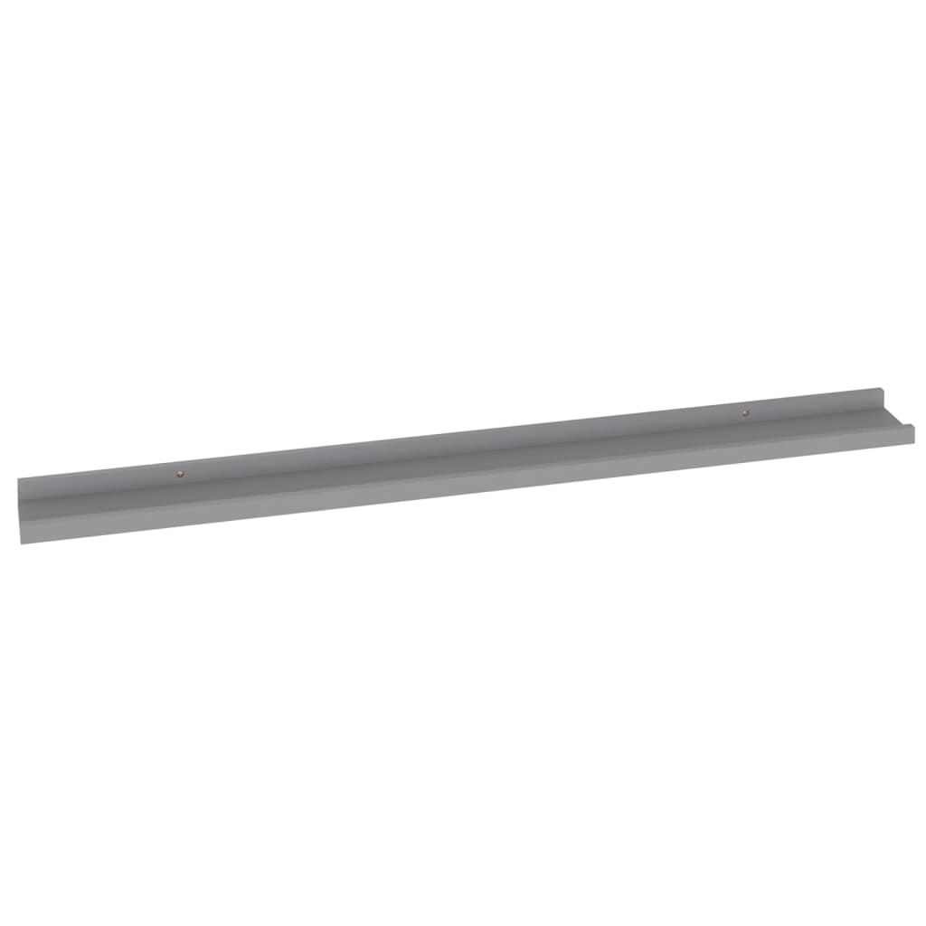 vidaXL Estantes de pared 4 unidades gris 100x9x3 cm