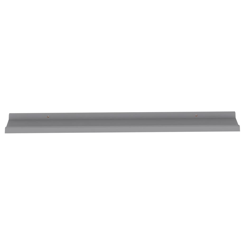 vidaXL Estantes de pared 4 unidades gris 100x9x3 cm