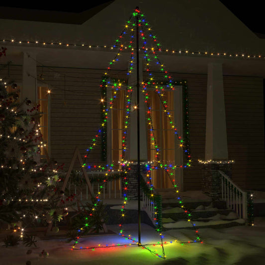 vidaXL Árbol de Navidad 300 luces LED interior y exterior 120x220 cm