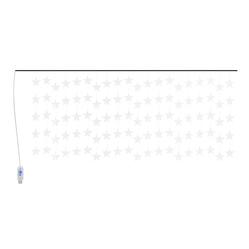 vidaXL Cortina de luces estrellas 500 LEDs de colores 8 funciones