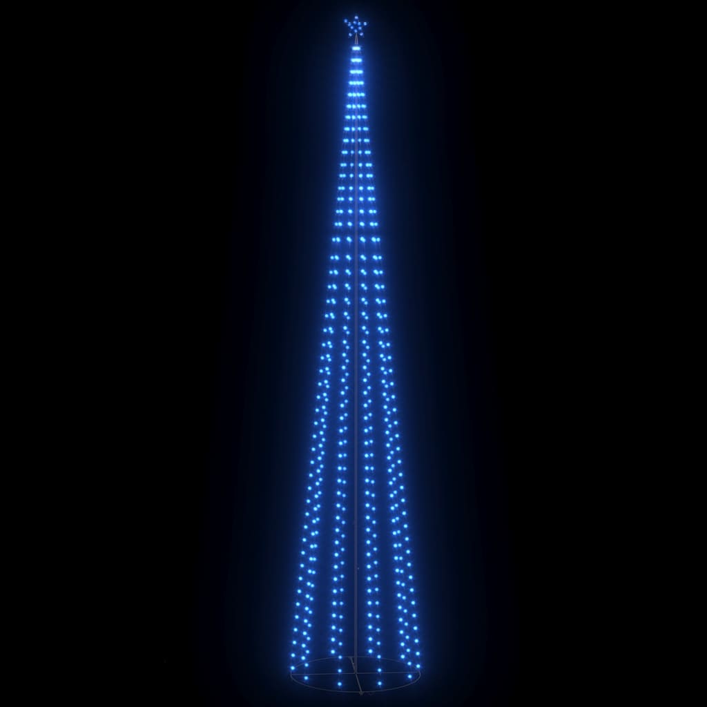 vidaXL Árbol de Navidad cono 752 LEDs azul 160x500 cm