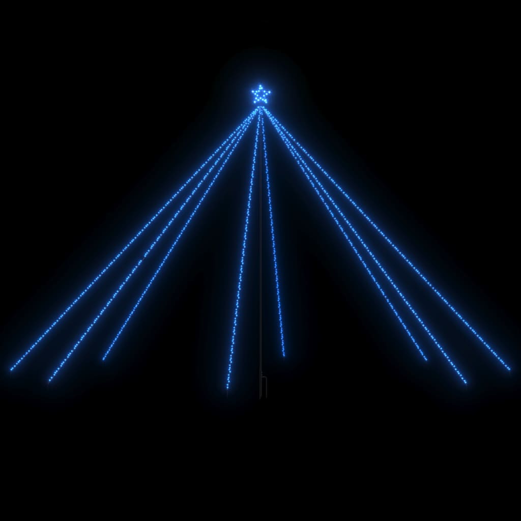 vidaXL Luces de árbol de Navidad interior 800 LED azul 5 m