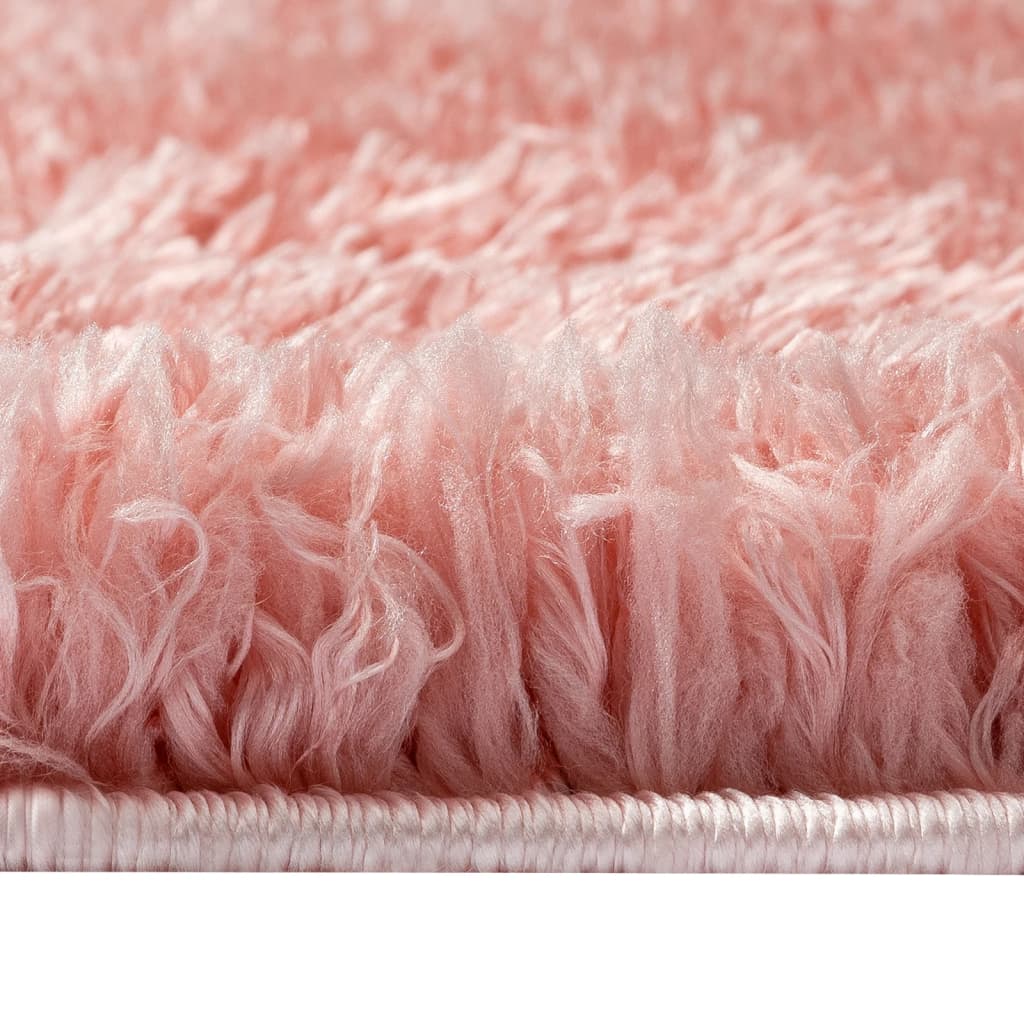 vidaXL Alfombra de pelo largo rosa 160x230 cm 50 mm