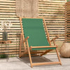 vidaXL Silla de playa plegable de madera maciza de teca verde