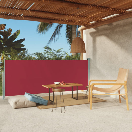 vidaXL Toldo lateral retráctil de jardín rojo 117x300 cm