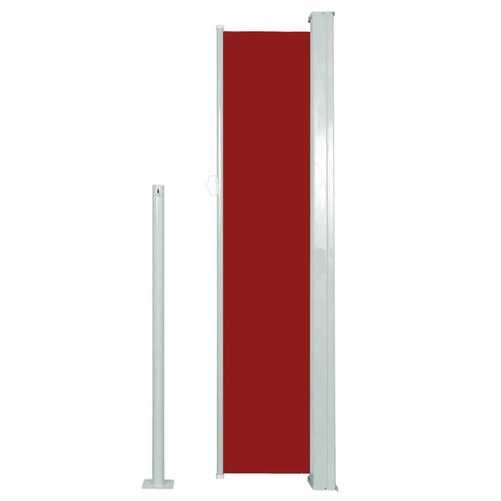 vidaXL Toldo lateral retráctil de jardín rojo 140x300 cm