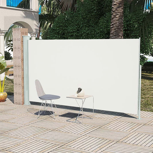 vidaXL Toldo lateral retráctil de jardín crema160x300 cm