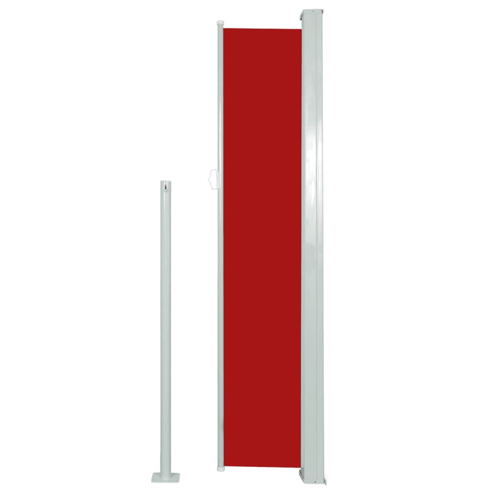 vidaXL Toldo lateral retráctil de jardín rojo 160x300 cm