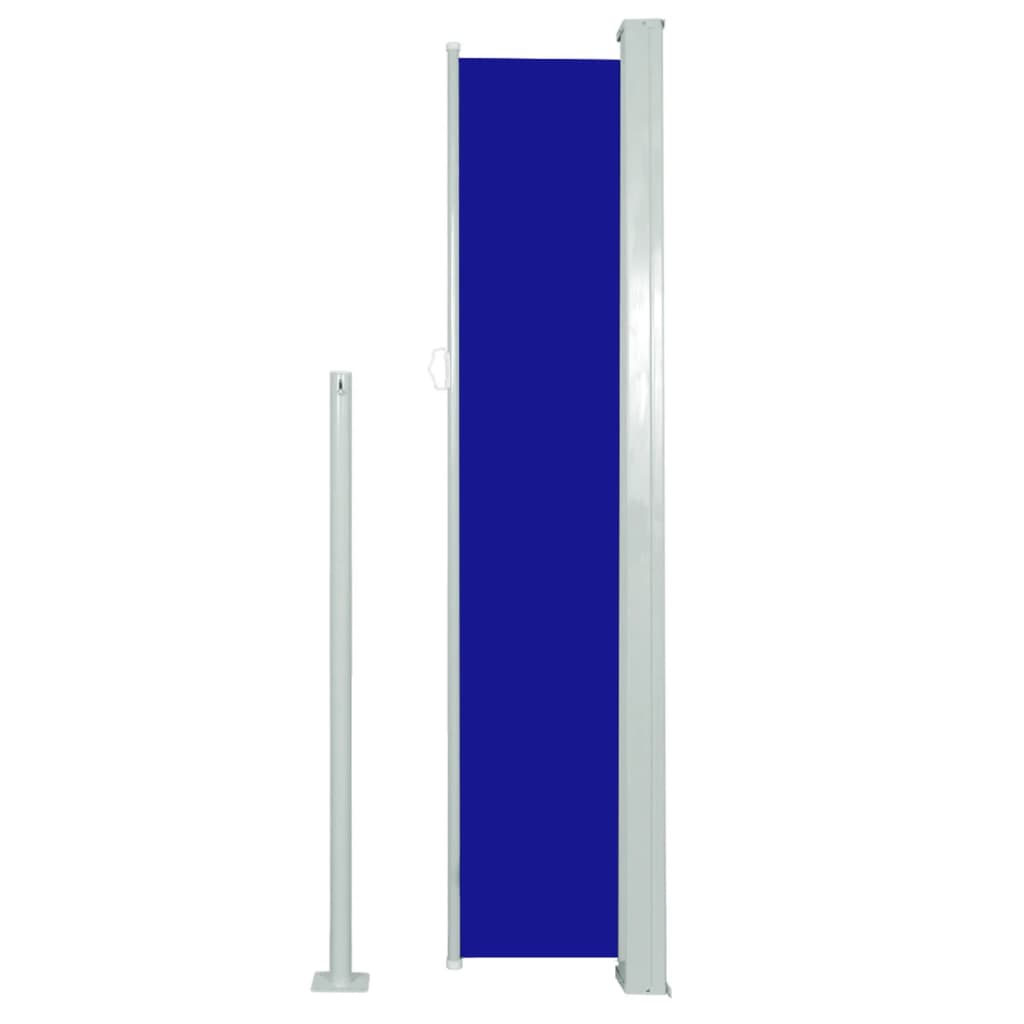 vidaXL Toldo lateral retráctil para patio azul 160x500 cm